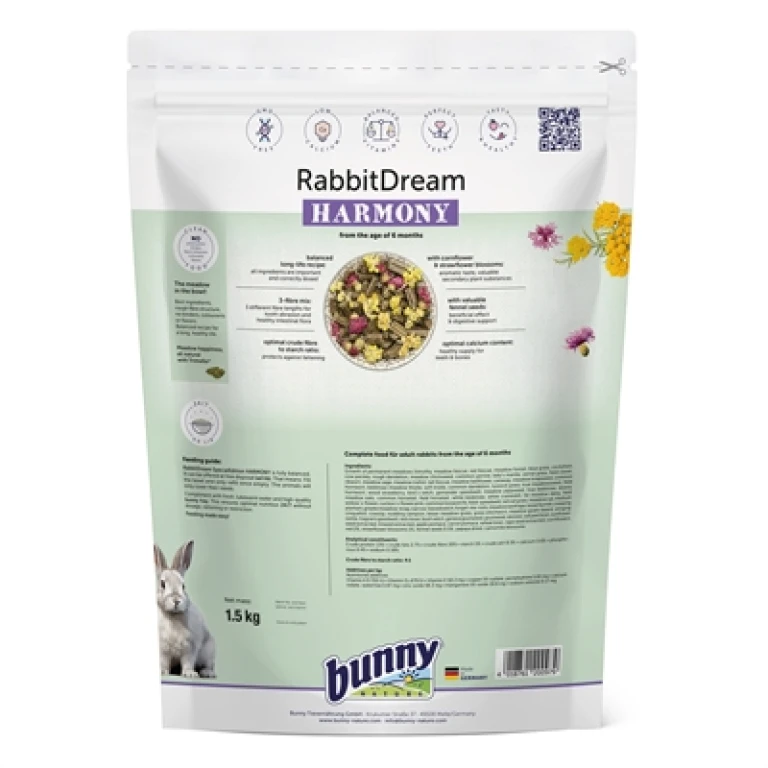 Konijn Droogvoer Harmony 1,5 kg
