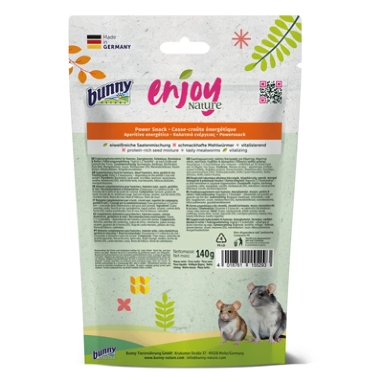 Knaagdier snack zaden, groenten en meelwormen 140 gr