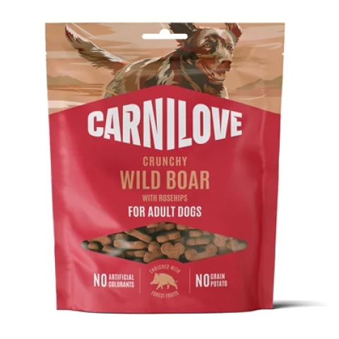 CARNILOVE CRUNCHY SNACK WILD BOAR / ROSEHIPS