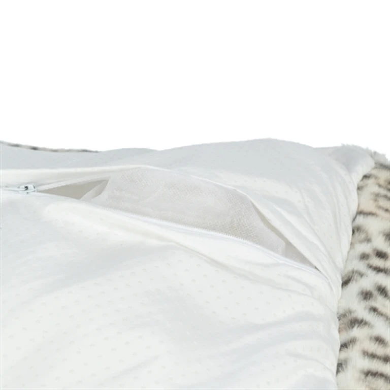 TRIXIE Hondenmand Leo Hoekig Panterprint Creme - 60x50 cm - 1 stuk