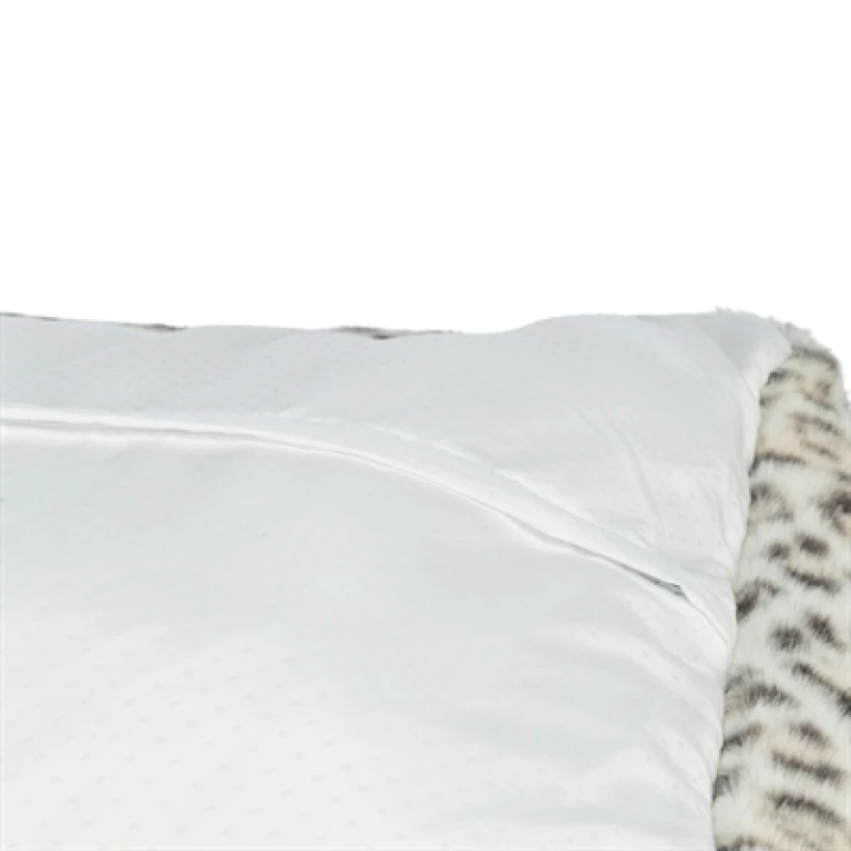 TRIXIE Hondenmand Leo Hoekig Panterprint Creme - 60x50 cm - 1 stuk