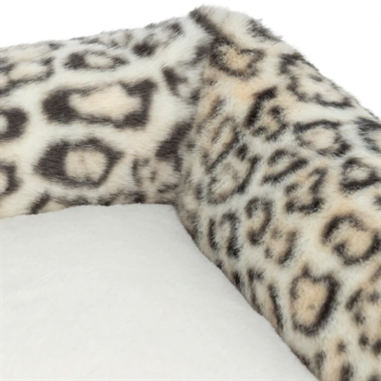 TRIXIE Hondenmand Leo Hoekig Panterprint Crème 80x60 cm - 1 stuk