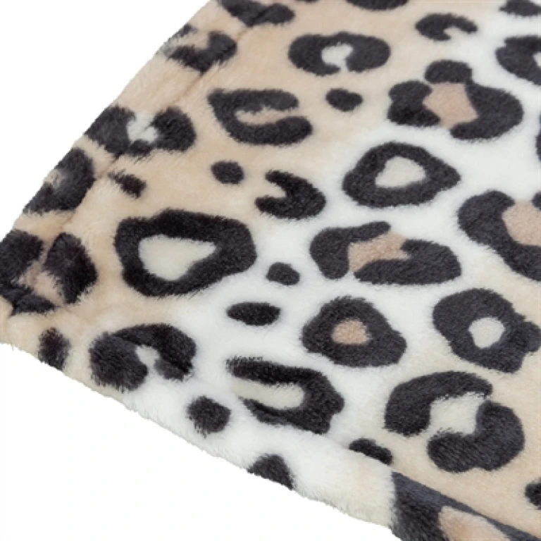 TRIXIE Hondendeken Leo Softpluche Panterprint Creme - 1 stuk