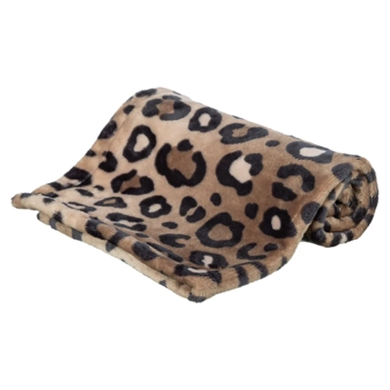 Trixie Hondendeken Leo Softpluche Panterprint Bruin - 1 stuk