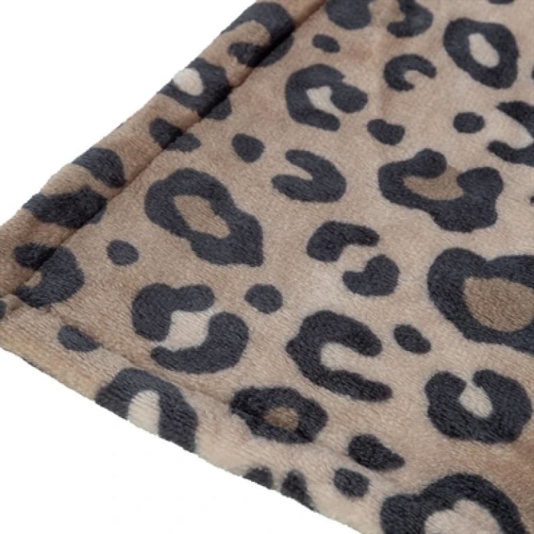 Trixie Hondendeken Leo Softpluche Panterprint Bruin - 1 stuk