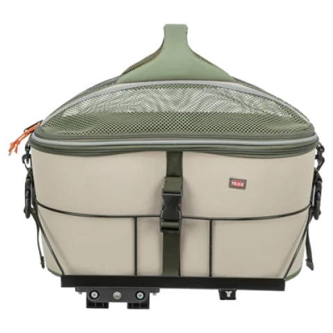 TRIXIE FIETSMAND VOOR BAGAGEDRAGER POLYESTER OLIJFGROEN / BEIGE