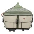 Hond fiets mand polyester olijfgroen beige 46x33x40 cm