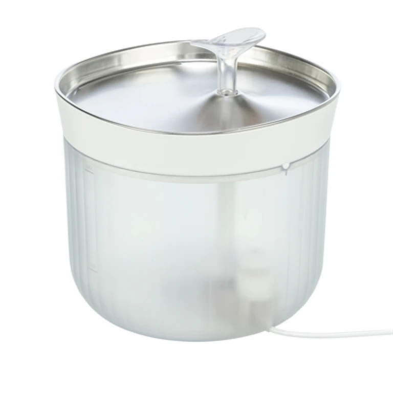 TRIXIE Aqua Clear Drinkfontein RVS/Kunststof Wit - 1 stuk