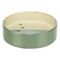 TRIXIE VOERBAK / DRINKBAK MET POOTPRINT KERAMIEK GROEN / BEIGE