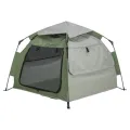 TRIXIE HONDENTENT POP-UP OLIJFGROEN / BEIGE