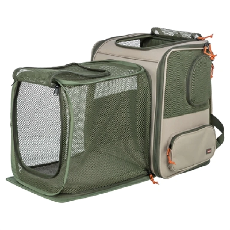 Trixie Rugzak Rocco Beige/Olijfgroen voor huisdieren tot 10 kg