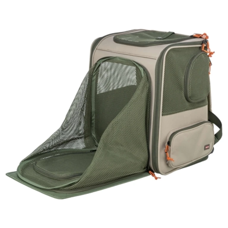 Trixie Rugzak Rocco Beige/Olijfgroen voor huisdieren tot 10 kg