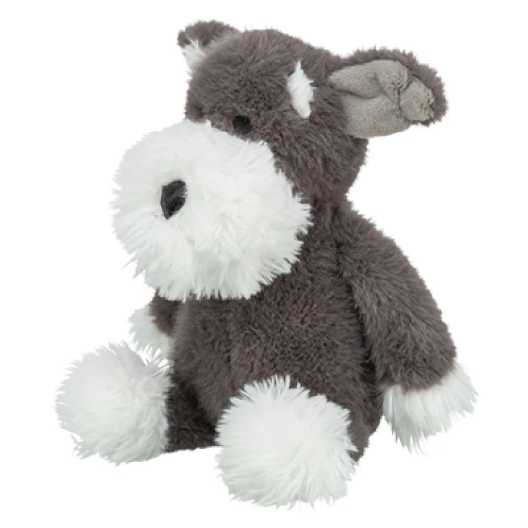 TRIXIE Pluche Hond met Snor Grijs - 1 stuk
