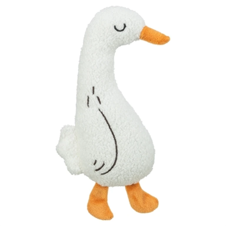 TRIXIE Pluche Hondenspeeltje Gans Wit - 1 stuk - 28 cm