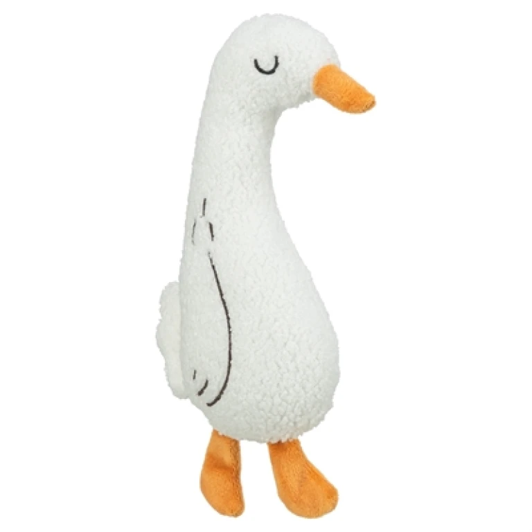 TRIXIE Pluche Hondenspeeltje Gans Wit - 1 stuk - 28 cm