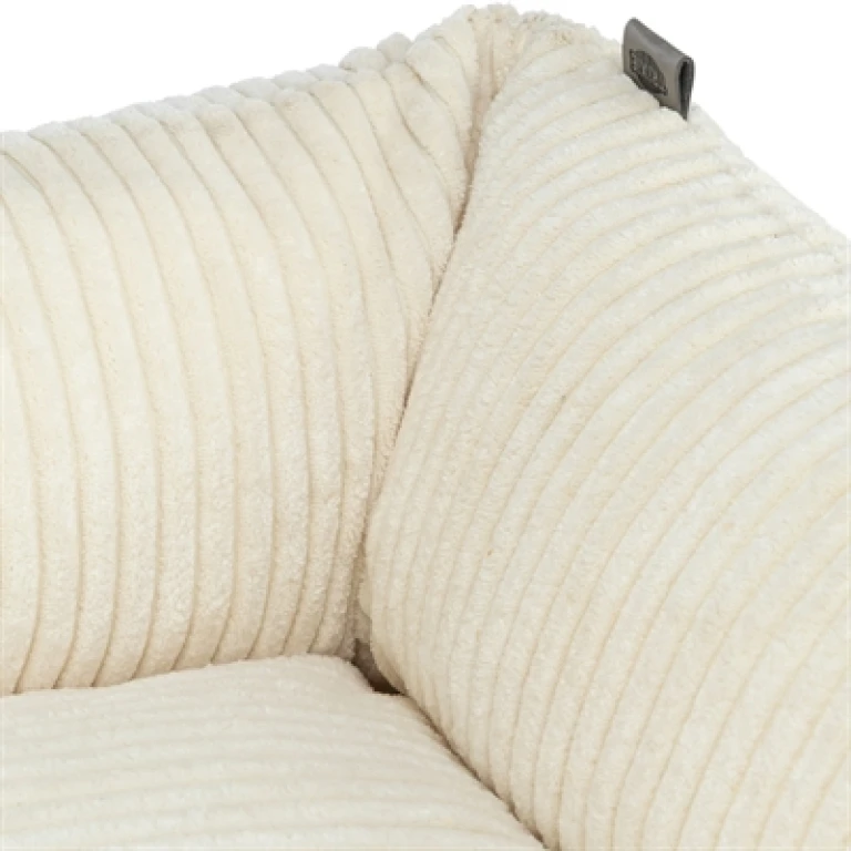 Trixie Vital Hondenmand Jonna Hoekig Ribfluweel Creme - 80x60 cm