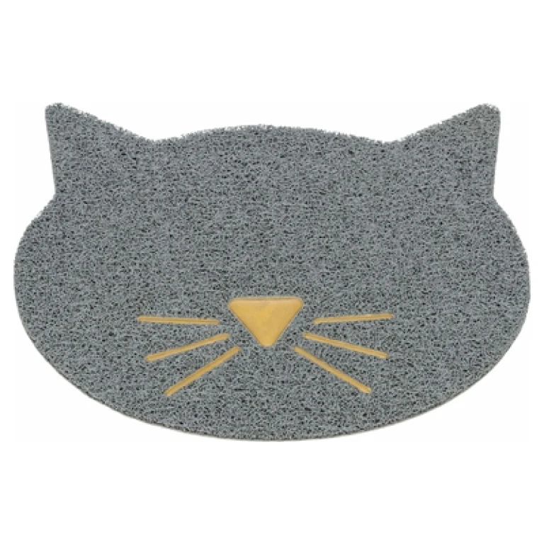 TRIXIE Kattenbakmat Kattenkop Lichtgrijs 42x40 cm