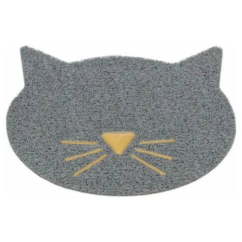 TRIXIE KATTENBAKMAT KATTENKOP PVC LICHTGRIJS