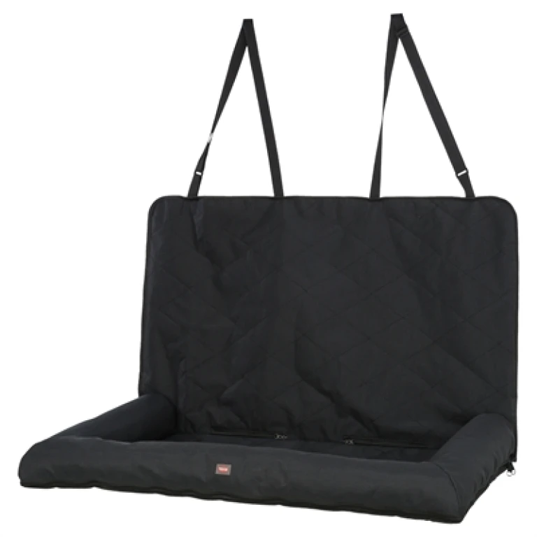 TRIXIE Autostoelkussen Dubbel Zwart voor hond - 1 stuk - 95x50x10 cm