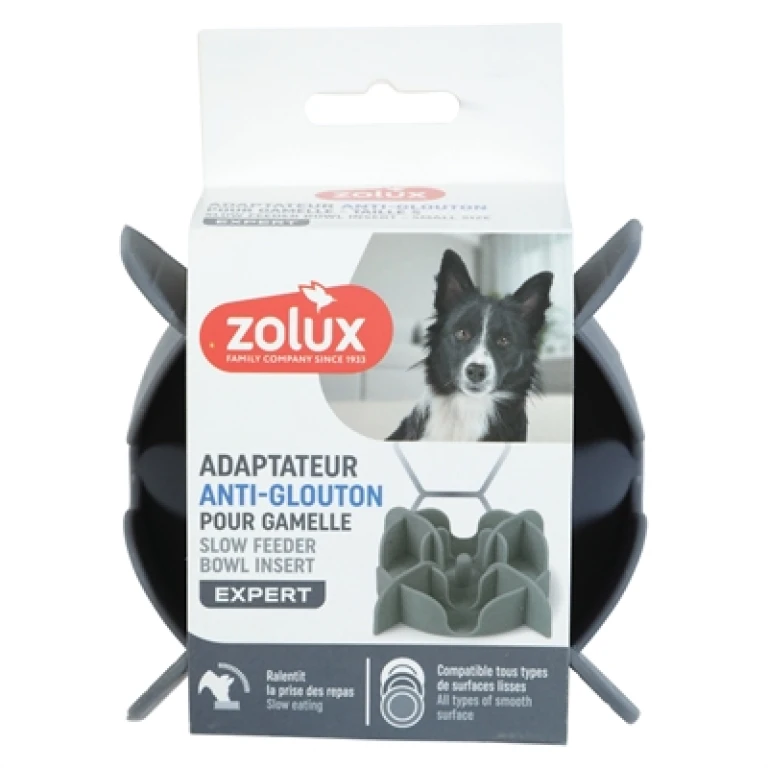 ZOLUX Slowfeeder Inzetstuk voor Voerbak Silicone Grijs - 1 stuk