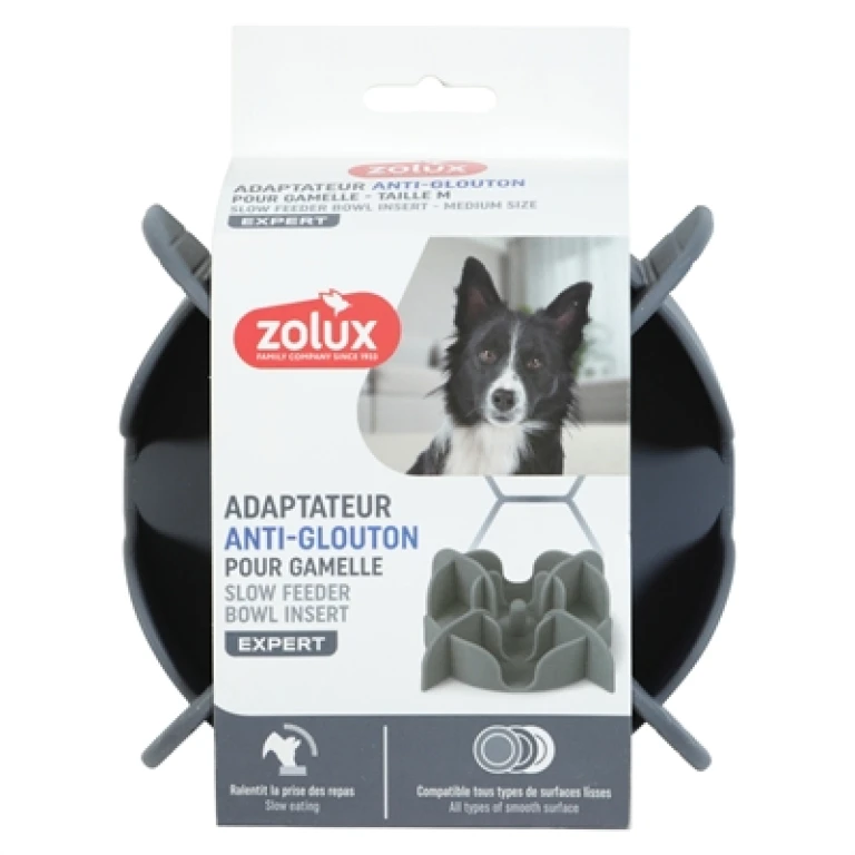 ZOLUX Slowfeeder Inzetstuk voor Voerbak - Silicone - Grijs - 1 stuk