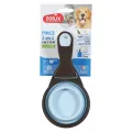 ZOLUX VOERSCHEP 2 IN 1 SCHEP / AFSLUITKLEM SILICONE BLAUW