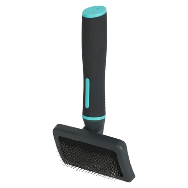 Zolux Slickerborstel Anah Zwart/Blauw Maat M 1 stuk