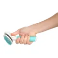 ZOLUX ANAH SLICKERBORSTEL INTREKBAAR ZACHT PUPPY BLAUW / WIT