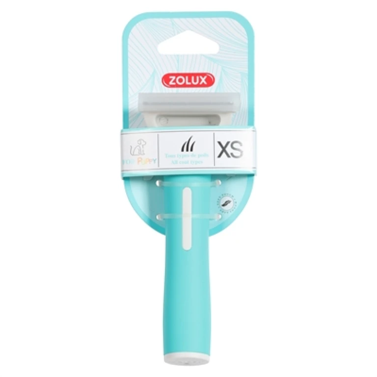 Zolux Anah Carding Super Brush Puppy verzorgingsborstel blauw/wit - 1 stuk