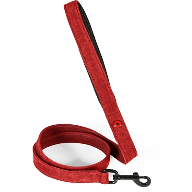 Zolux Expert Hondenriem Premium Leer en Neopreen Rood - 1 stuk