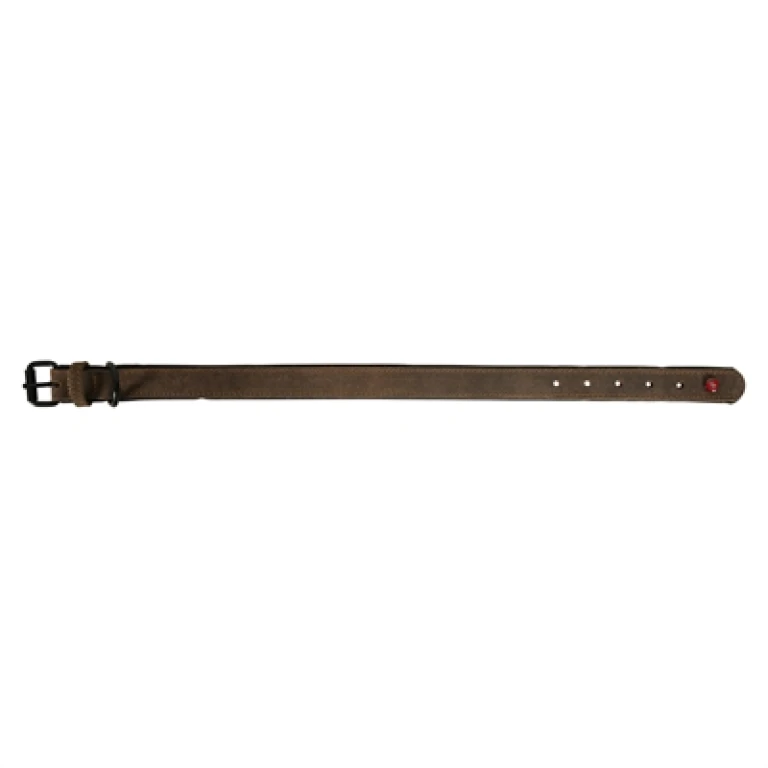 Zolux Expert hondenhalsband premium leer en neopreen - bruin - 1 stuk