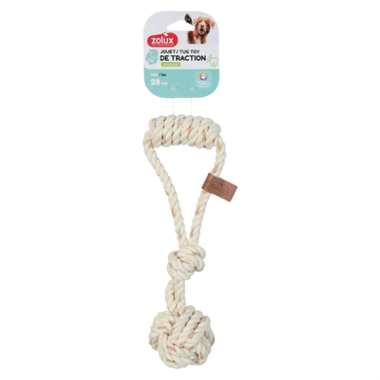 Zolux Flostouw met Touwbal Leather Touch - 1 stuk