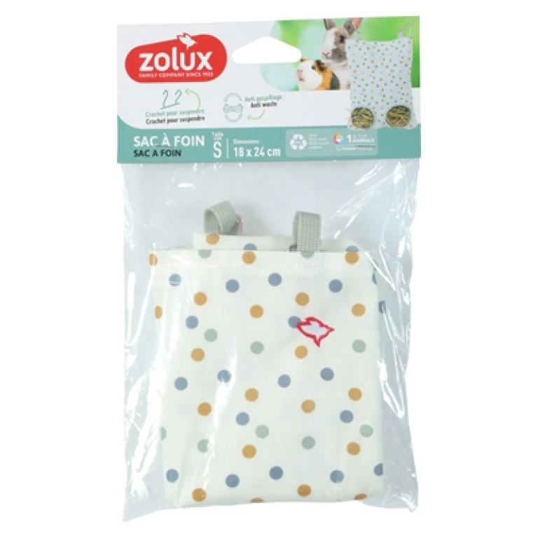 Zolux Cosy Hooizak Gestipt Wit - 1 stuk - 29x19 cm