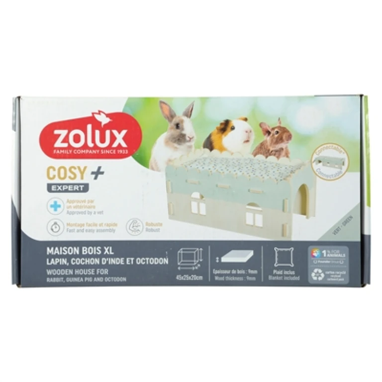 Zolux Cosy Knaagdierhuis Uitbreiding voor Konijnen - Hout - 1 stuk
