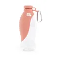 MARTIN Drinkfles met silicone drinkbak voor hond, roze, 1 stuk