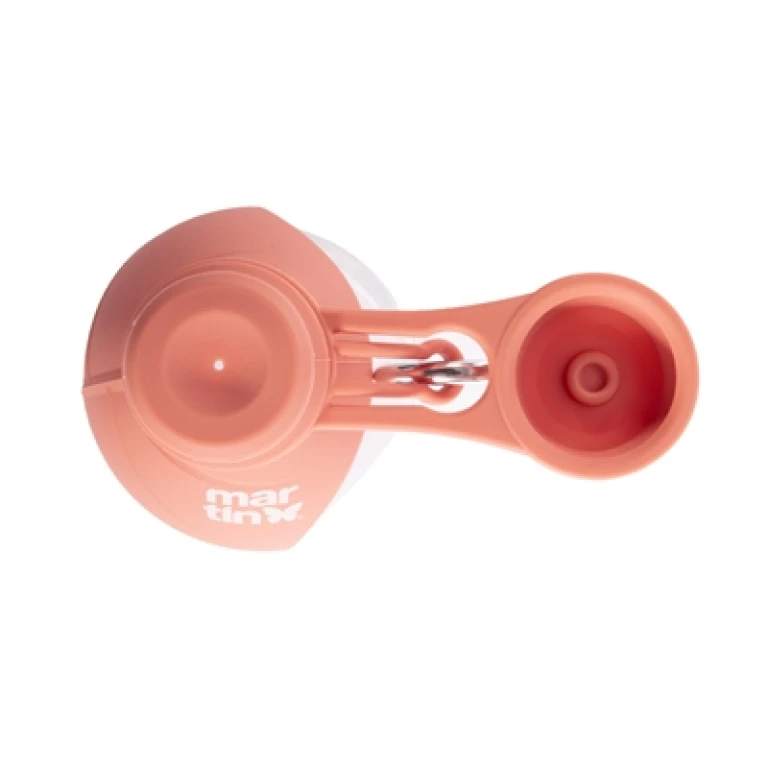 MARTIN Drinkfles met silicone drinkbak voor hond, roze, 1 stuk