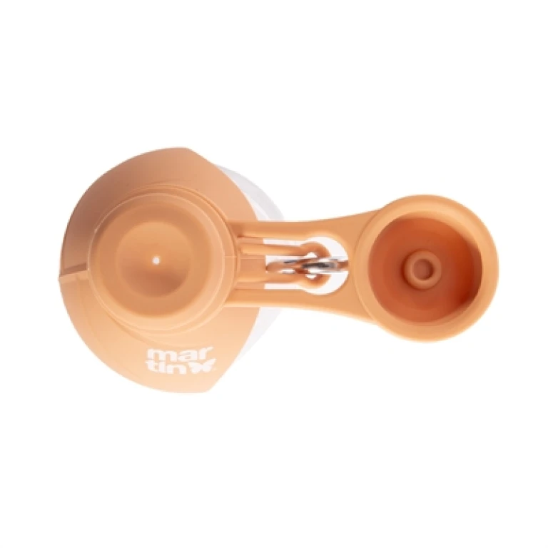 MARTIN Drinkfles met silicone drinkbak voor hond, oranje, 1 stuk