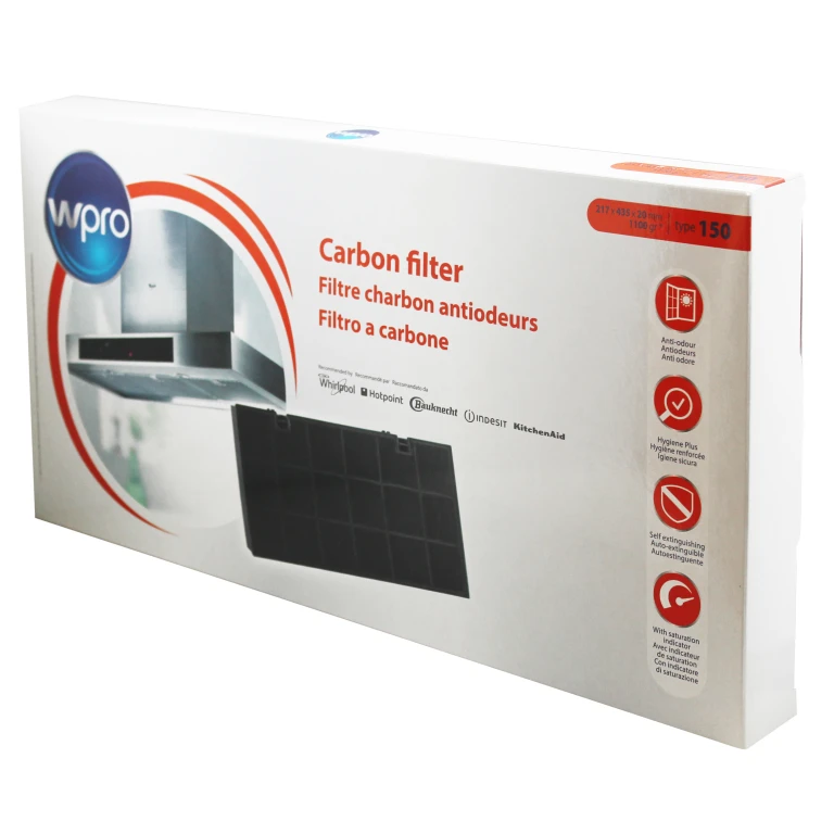 Wpro Koolstoffilter Afzuigkap Type150 43x21cm - 1 stuk