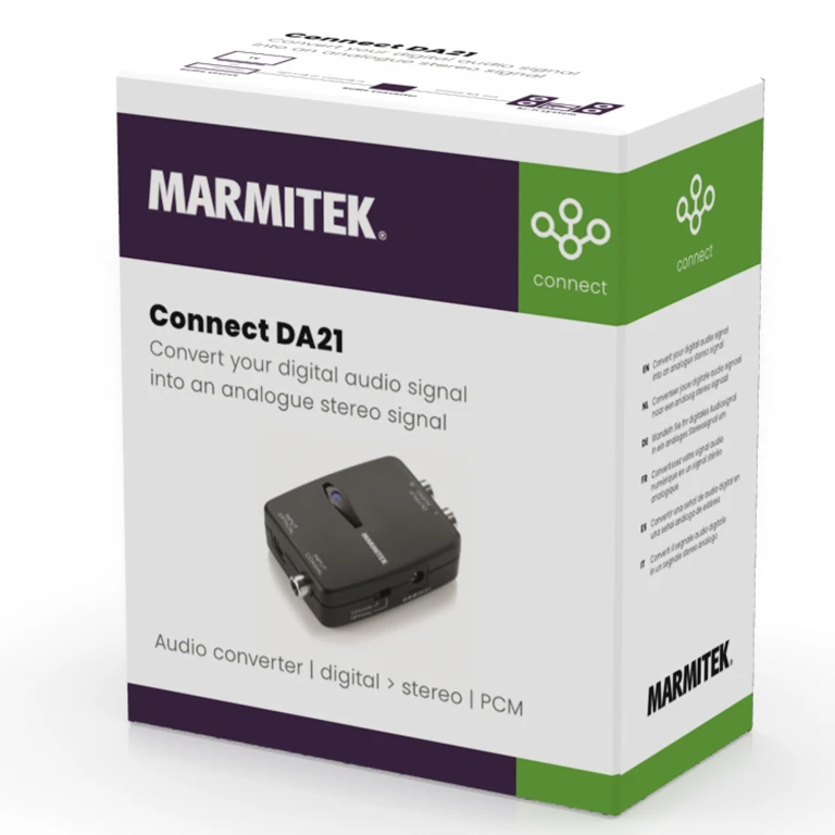 Marmitek Connect DA21 Audio Converter Toslink/Coaxiaal naar Stereo - 08127