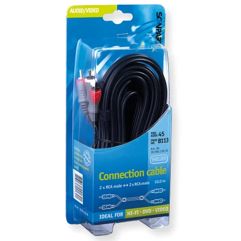 Scanpart aansluitkabel 2tulp(M)-(M) 10m