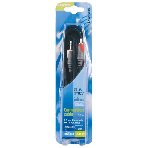 Scanpart aansluitkabel 3.5 S(M)-2tulp(M) 3,0m