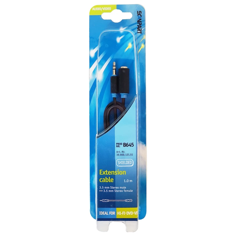 Scanpart Verlengsnoer 3.5mm Stereo Recht 1.0m