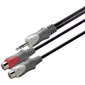 Scanpart adapterkabel 2tulp(F)-3.5S(M) 0,2m