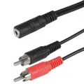 Scanpart adapterkabel 3.5S(F)-2tulp(M) 0,2m