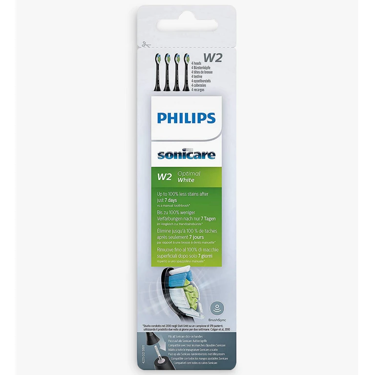 Philips Opzetborstels Sonicare W2 Optimal White Zwart 4 stuks