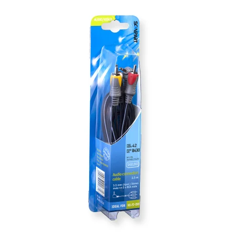 Scanpart aansluitkabel 3.5 S(M)-3tulp(M) 2,5m