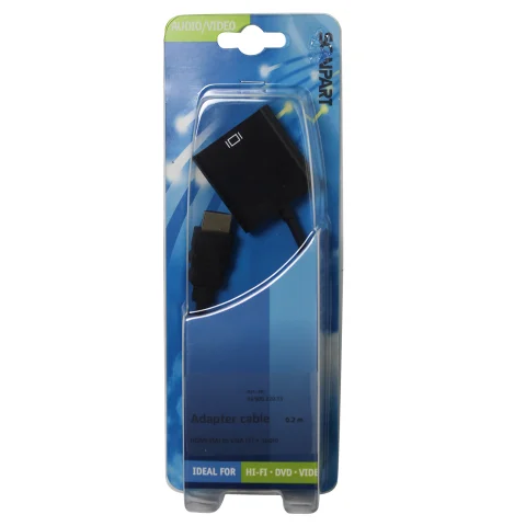 Scanpart adapter kabel HDMI(M)-VGA(F)+audio 0,2m