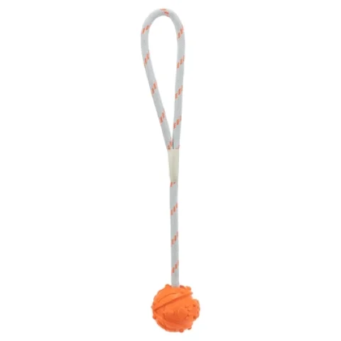 Trixie Bal Aan Touw Natuurrubber Drijvend Assorti 4.5 Cm / 35 Cm