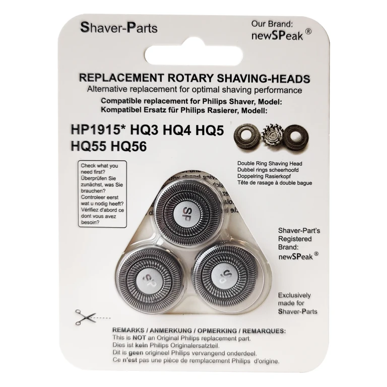 Shaver-Parts scheerhoofden voor Philips HQ3/HQ4/HQ5/HQ6, set van 3 stuk