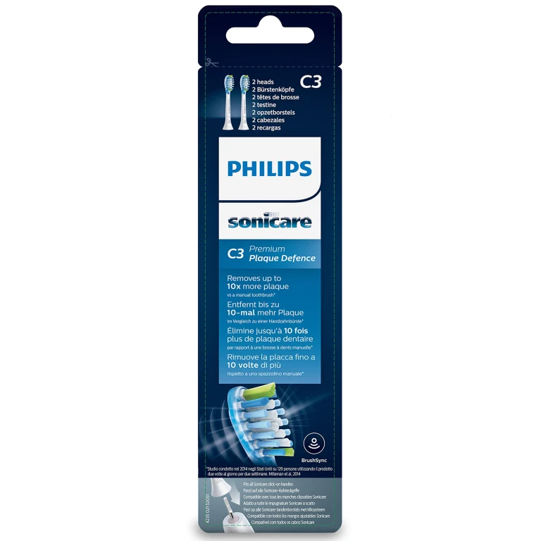 Philips Opzetborstels Sonicare C3 Premium Plaque Defence Wit 2 stuks